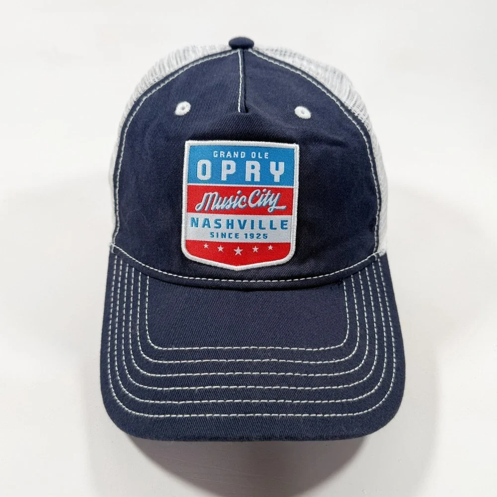 Grand Ole Opry Nashville Hat Music‎ City Sportiqe Mesh Trucker Snapback Cap Blue